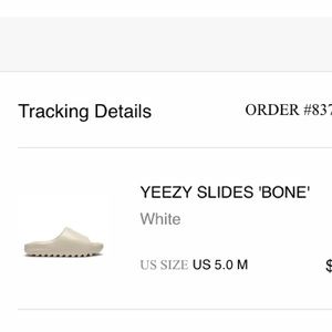 Yeezy slides “bone”